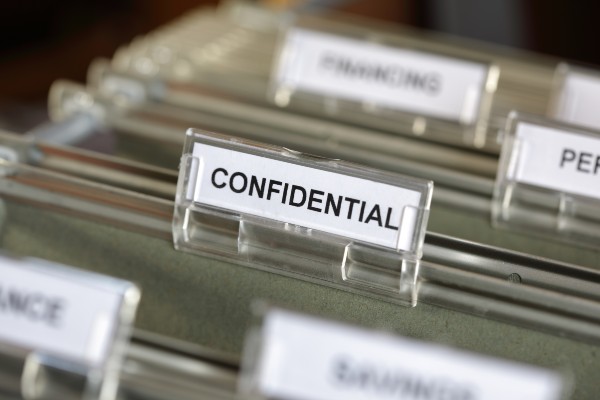 A confidential file