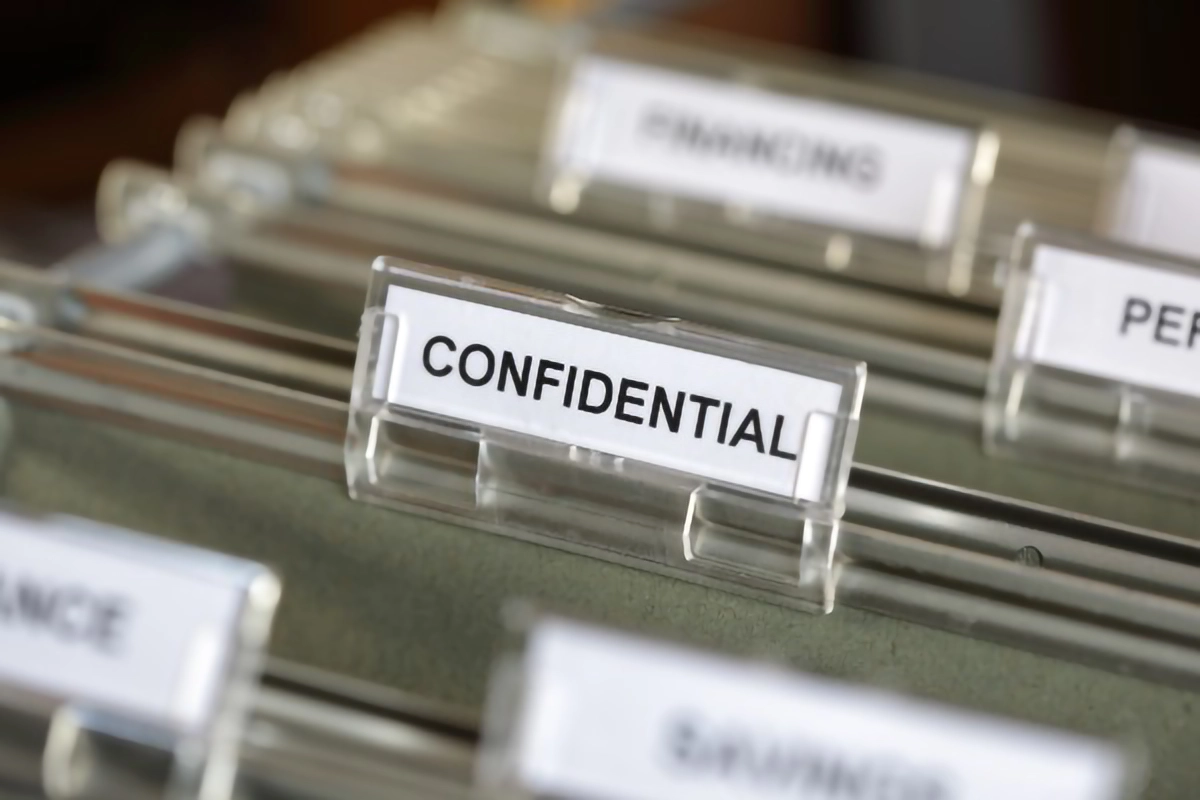 a confidential file