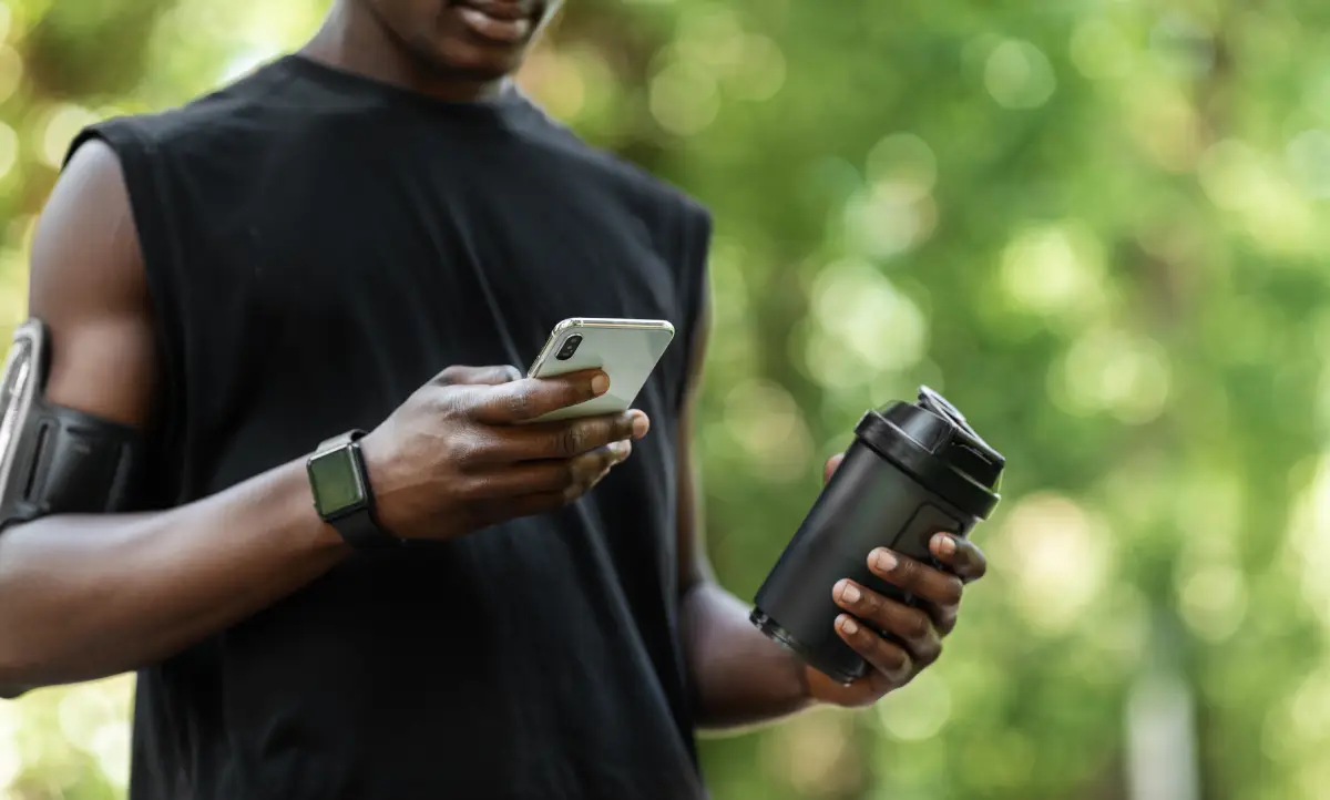 someone looking at their phone